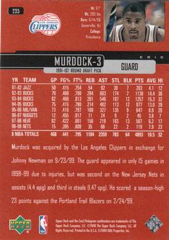 1999-00 Upper Deck #235 Eric Murdock Back
