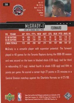 1999-00 Upper Deck #298 Tracy McGrady Back