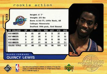 1999-00 Upper Deck #333 Quincy Lewis Back