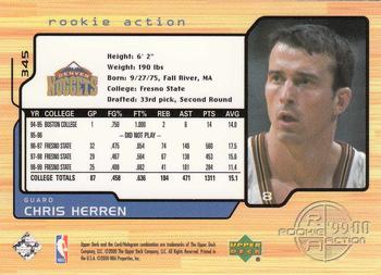 1999-00 Upper Deck #345 Chris Herren Back