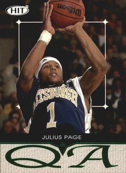 2004 SAGE HIT - Q&A #Q9 Julius Page Front