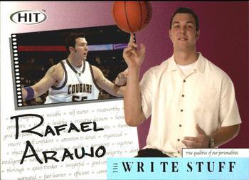 2004 SAGE HIT - The Write Stuff #8 Rafael Araujo Front