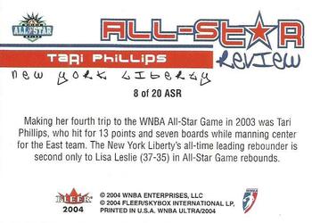2004 Ultra WNBA - All-Star Review #8 ASR Tari Phillips Back
