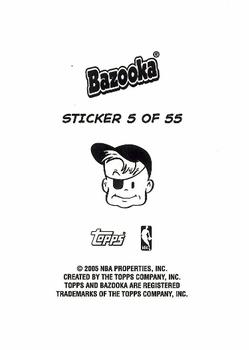 2004-05 Bazooka - 4-on-1 Stickers #5 Chris Webber / Jalen Rose / Juwan Howard / Jamal Crawford Back
