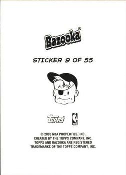 2004-05 Bazooka - 4-on-1 Stickers #9 Carmelo Anthony / Ron Artest / Samuel Dalembert / Richard Hamilton Back