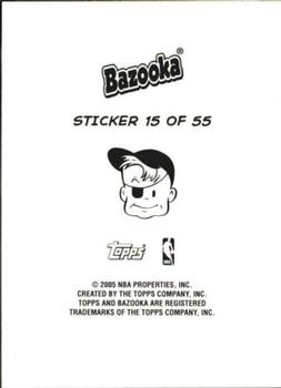 2004-05 Bazooka - 4-on-1 Stickers #15 Shareef Abdur-Rahim / Nazr Mohammed / Hedo Turkoglu / Mehmet Okur Back