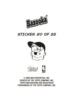 2004-05 Bazooka - 4-on-1 Stickers #20 Amare Stoudemire / Eddy Curry / Zach Randolph / Tayshaun Prince Back
