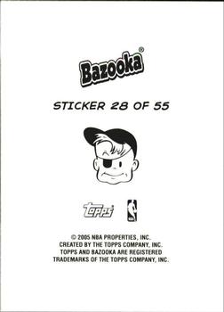 2004-05 Bazooka - 4-on-1 Stickers #28 Kris Humphries / Troy Murphy / Rafael Araujo / Brad Miller Back