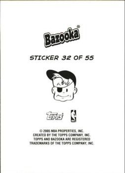 2004-05 Bazooka - 4-on-1 Stickers #32 Mark Blount / Tony Battie / Rasho Nesterovic / Zydrunas Ilgauskas Back