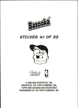 2004-05 Bazooka - 4-on-1 Stickers #41 Bruce Bowen / Eric Snow / Kerry Kittles / Jamaal Tinsley Back