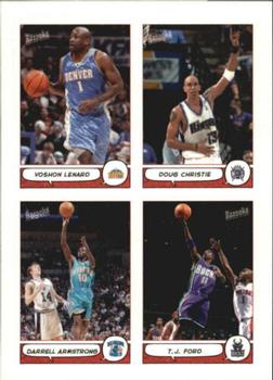 2004-05 Bazooka - 4-on-1 Stickers #49 Voshon Lenard / Doug Christie / Darrell Armstrong / T.J. Ford Front