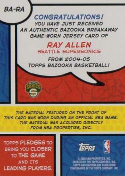 2004-05 Bazooka - Breakaway #BA-RA Ray Allen Back