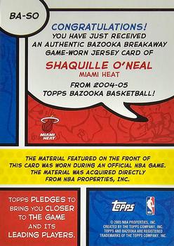 2004-05 Bazooka - Breakaway #BA-SO Shaquille O'Neal Back