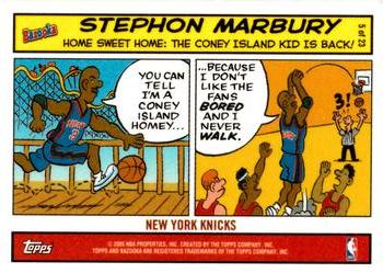 2004-05 Bazooka - Comics #5 Stephon Marbury Front