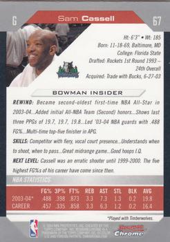 2004-05 Bowman - Chrome #67 Sam Cassell Back