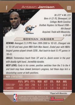 2004-05 Bowman - Gold #101 Antawn Jamison Back
