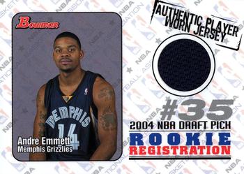2004-05 Bowman - Rookie Registration Relics #ROR-AE Andre Emmett Front