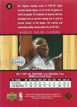 1999-00 Upper Deck Hardcourt #23 Maurice Taylor Back