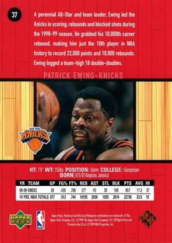 1999-00 Upper Deck Hardcourt #37 Patrick Ewing Back