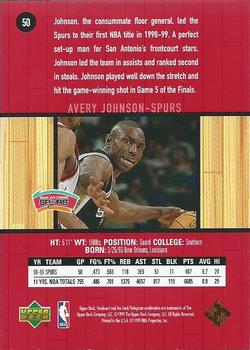 1999-00 Upper Deck Hardcourt #50 Avery Johnson Back