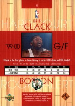 1999-00 Upper Deck Hardcourt #83 Kris Clack Back