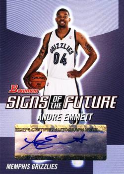 2004-05 Bowman - Signs of the Future #SOF-AE Andre Emmett Front