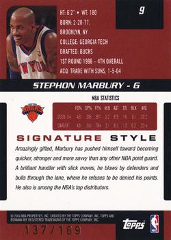 2004-05 Bowman Signature - 169 #9 Stephon Marbury Back