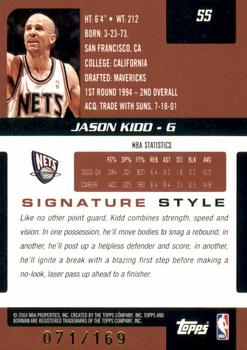 2004-05 Bowman Signature - 169 #55 Jason Kidd Back