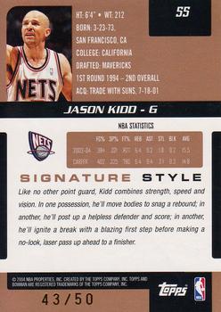 2004-05 Bowman Signature - 50 #55 Jason Kidd Back