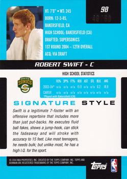 2004-05 Bowman Signature - Foil #98 Robert Swift Back
