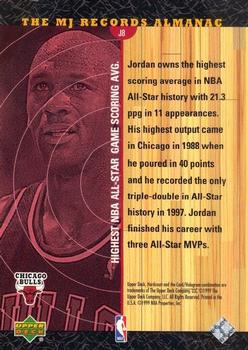 1999-00 Upper Deck Hardcourt - The MJ Records Almanac #J8 Michael Jordan Back