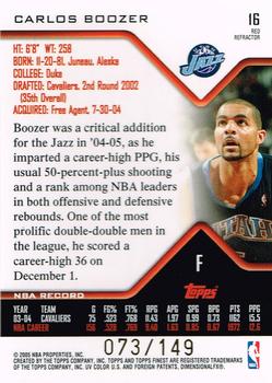 2004-05 Finest - Refractors Red #16 Carlos Boozer Back
