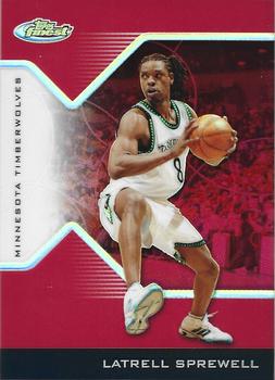 2004-05 Finest - Refractors Red #68 Latrell Sprewell Front