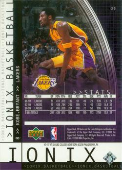 1999-00 Upper Deck Ionix #25 Kobe Bryant Back
