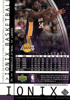 1999-00 Upper Deck Ionix #26 Shaquille O'Neal Back