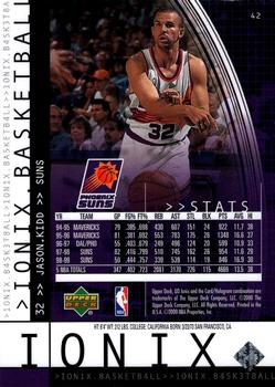 1999-00 Upper Deck Ionix #42 Jason Kidd Back