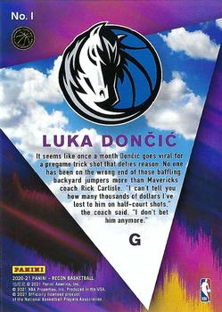 2020-21 Panini Recon - Sky's the Limit #1 Luka Doncic Back