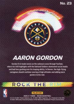 2020-21 Panini Recon - Rock the Rim #23 Aaron Gordon Back