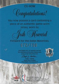2004-05 Flair - Courting Greatness Jerseys #CG-HOW Josh Howard / Dirk Nowitzki Back