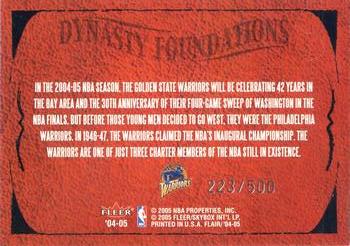 2004-05 Flair - Dynasty Foundations #NNO Rick Barry / Chris Mullin / Tim Hardaway / Mitch Richmond / Jason Richardson Back