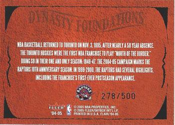 2004-05 Flair - Dynasty Foundations #NNO Alonzo Mourning / Chris Bosh / Jalen Rose / Morris Peterson / Rafer Alston Back