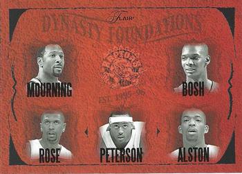 2004-05 Flair - Dynasty Foundations #NNO Alonzo Mourning / Chris Bosh / Jalen Rose / Morris Peterson / Rafer Alston Front