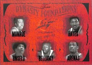 2004-05 Flair - Dynasty Foundations Gold #NNO Earl Monroe / Elvin Hayes / Wes Unseld / Walt Bellamy / Gilbert Arenas Front