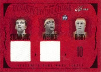 2004-05 Flair - Dynasty Foundations Jerseys Dual #DF-NA/PF/CW/MB/ Nate Archibald / Phil Ford / Chris Webber / Mike Bibby / Peja Stojakovic Front