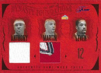 2004-05 Flair - Dynasty Foundations Patches Dual #DF-CA/KM/LL/AE/ Carmelo Anthony / Kenyon Martin / Lafayette Lever / Alex English / Dan Issel Front
