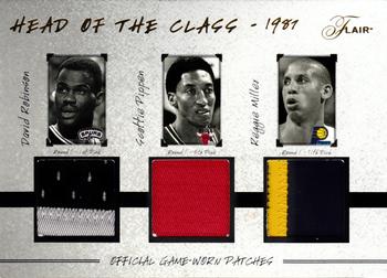 2004-05 Flair - Head of the Class Patches #RPM David Robinson / Scottie Pippen / Reggie Miller Front