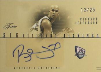 2004-05 Flair - Significant Signings (25) #SS-RJ Richard Jefferson Front