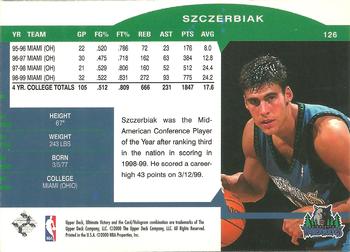 1999-00 Upper Deck Ultimate Victory #126 Wally Szczerbiak Back