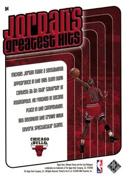 1999-00 Upper Deck Ultimate Victory #94 Michael Jordan Back