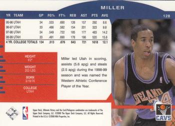 1999-00 Upper Deck Ultimate Victory #128 Andre Miller Back